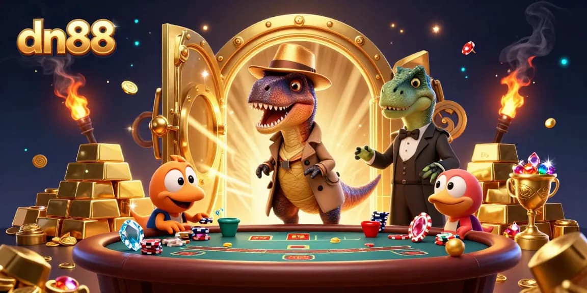 Experience thrilling gameplay at dn88 with a crafty velociraptor card counter at the blackjack table.