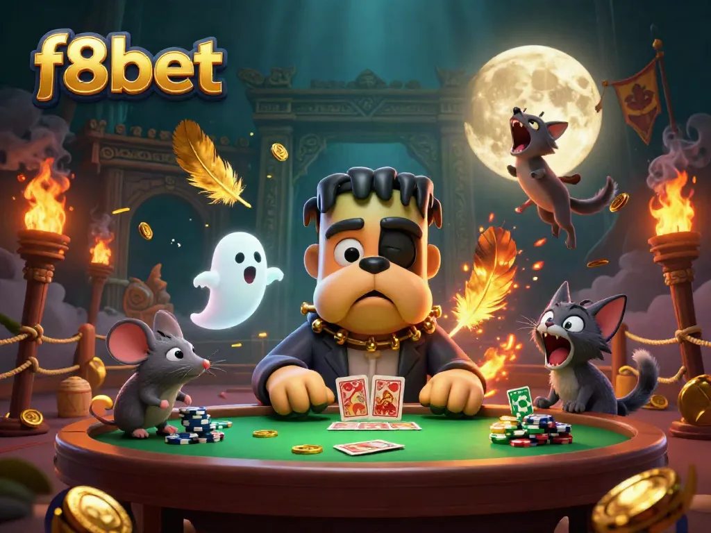 Experience exhilarating card dealing at F8BET with animated characters and vibrant action.