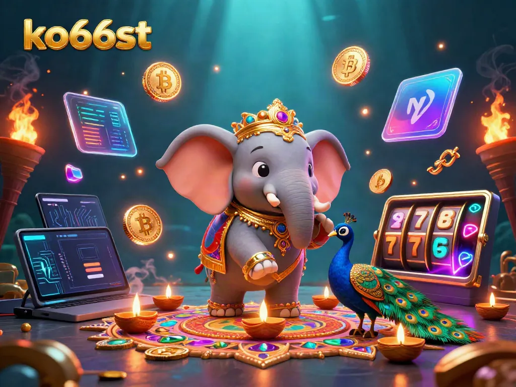 Experience the vibrant energy of ko66st with a colorful casino-themed scene featuring animated elements and dynamic visuals.