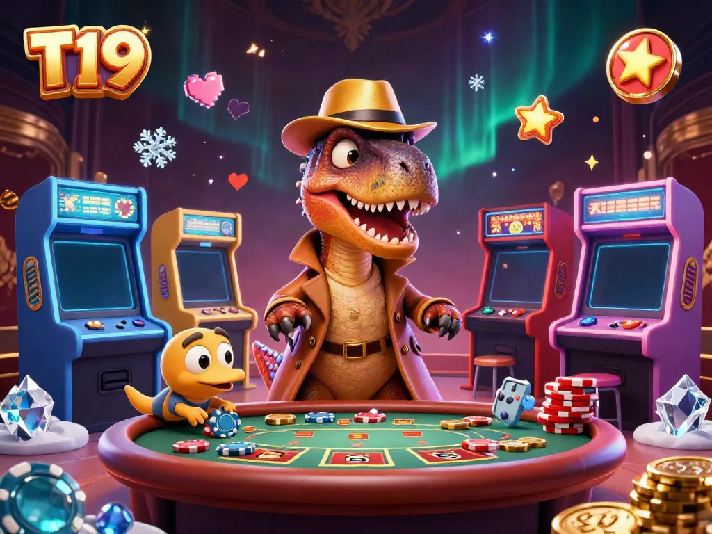 Engaging action with T19's velociraptor card counter at a blackjack table in a lively casino environment
