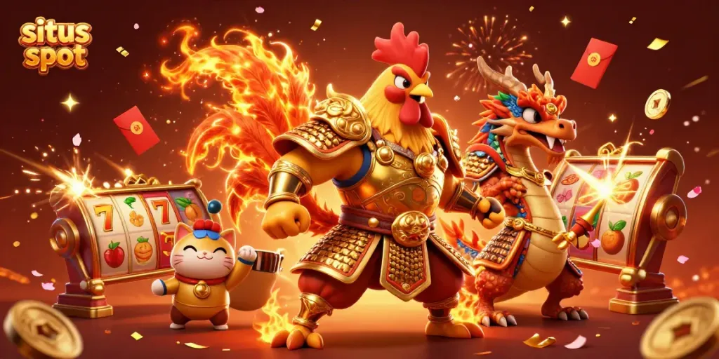 Engage with situs slot excitement featuring warriors, dragons, and dynamic games elements.