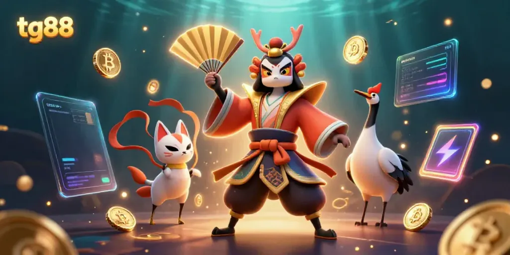 Experience the thrill of tg88 by winning big with vibrant 3D casino illustrations showcasing games and bonuses.