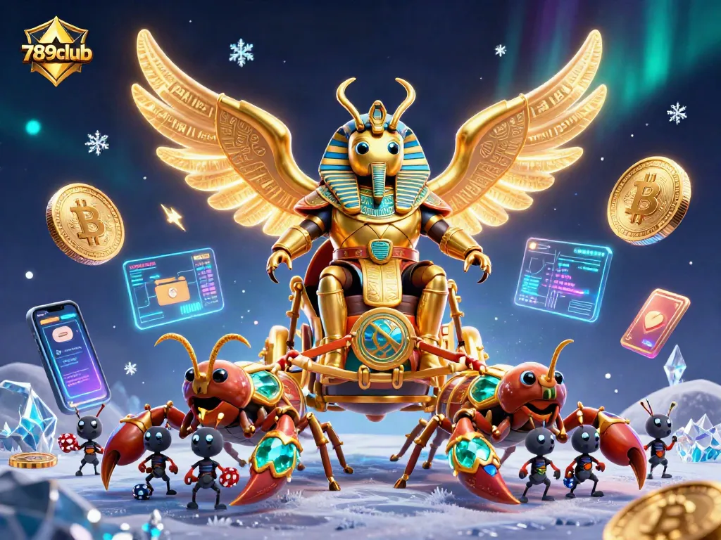 Join the thrilling action at 789club with a vibrant 3D gaming illustration of unique characters and casino elements.