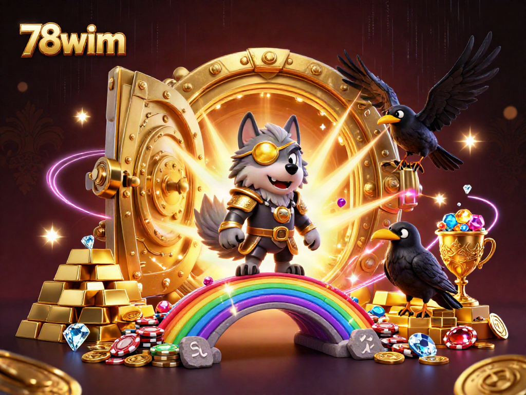 Engage with vibrant 78wim casino treasures in an exciting scene filled with gold and mystery.
