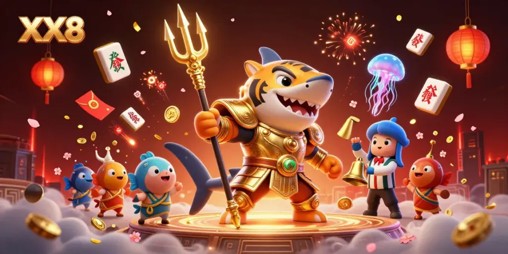 Experience dynamic fun with the XX8 interactive underwater colosseum featuring unique characters and gambling elements.