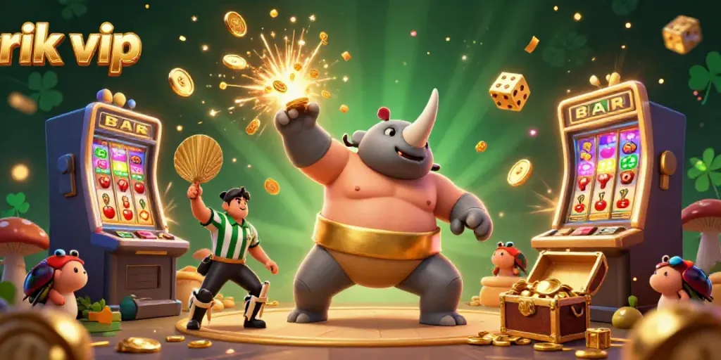 Engage with rik vip through thrilling casino actions featuring vibrant characters and jackpot excitement.