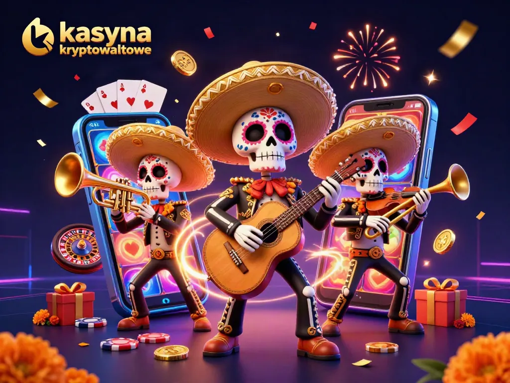 Engage with kasyna kryptowalutowe in a vibrant digital world of animated mariachi characters and dynamic gaming elements.