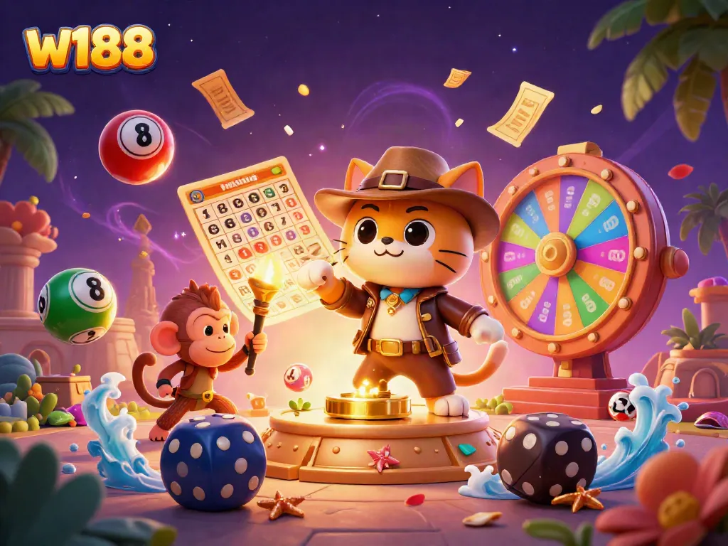 Engage with w188 and experience dynamic gameplay with colorful lottery elements and stunning 3D visuals.