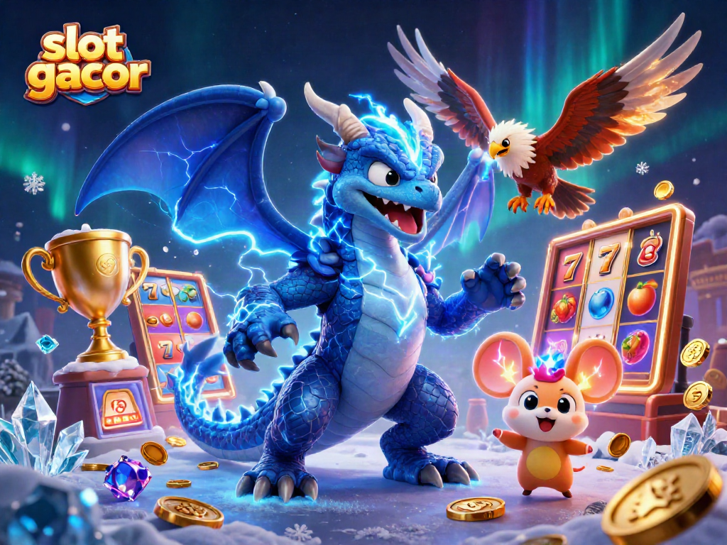 Experience the thrill of slot gacor with dynamic action, vivid illustrations, and captivating casino elements.