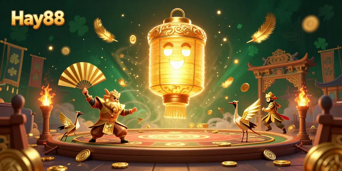 Play thrilling games at Hay88 casino with dynamic golden lantern spirit and foil companions