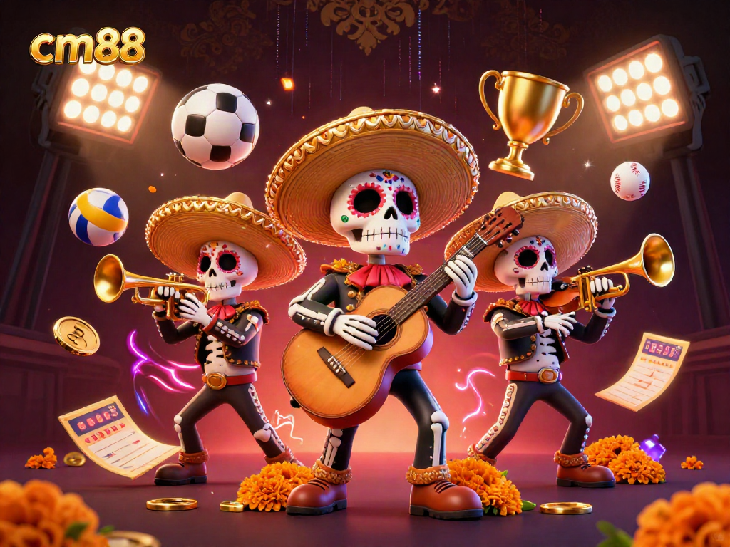Experience exhilarating gameplay at cm88 with vibrant mariachi characters amid exciting sports betting elements.