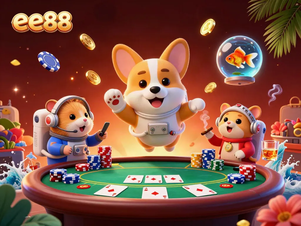 Experience thrilling gameplay with ee88 in a captivating space station casino scene