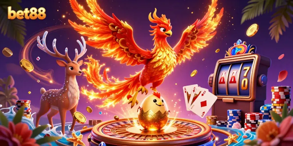 Experience exhilarating wins at bet88 with vibrant phoenixes and cascading riches!
