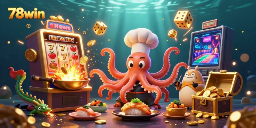 Engage in thrilling 78win casino adventures with vibrant characters and jackpot celebrations.