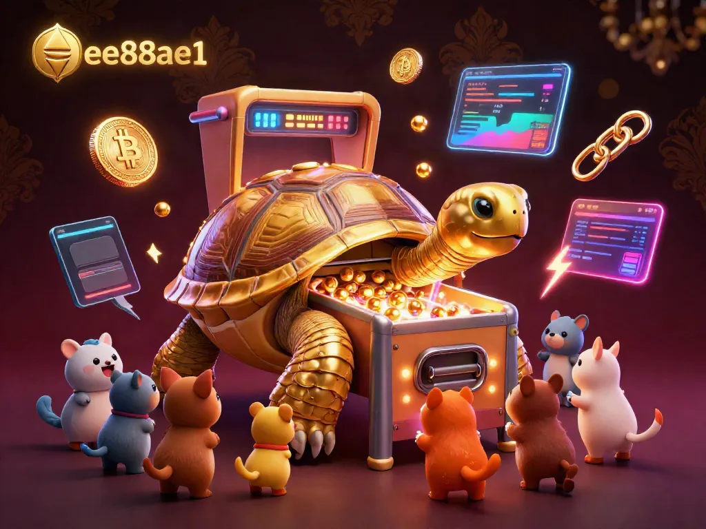 Play thrilling games at ee88ae1 with a fun pinball tortoise and vibrant crypto elements.