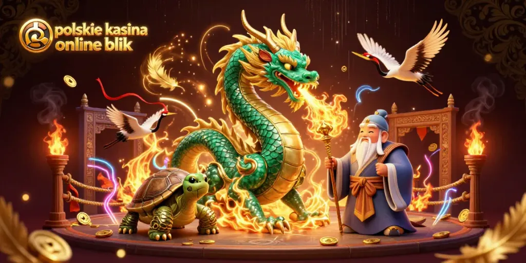 Experience the excitement at polskie kasyna online blik with our dynamic casino illustration featuring mythical characters.