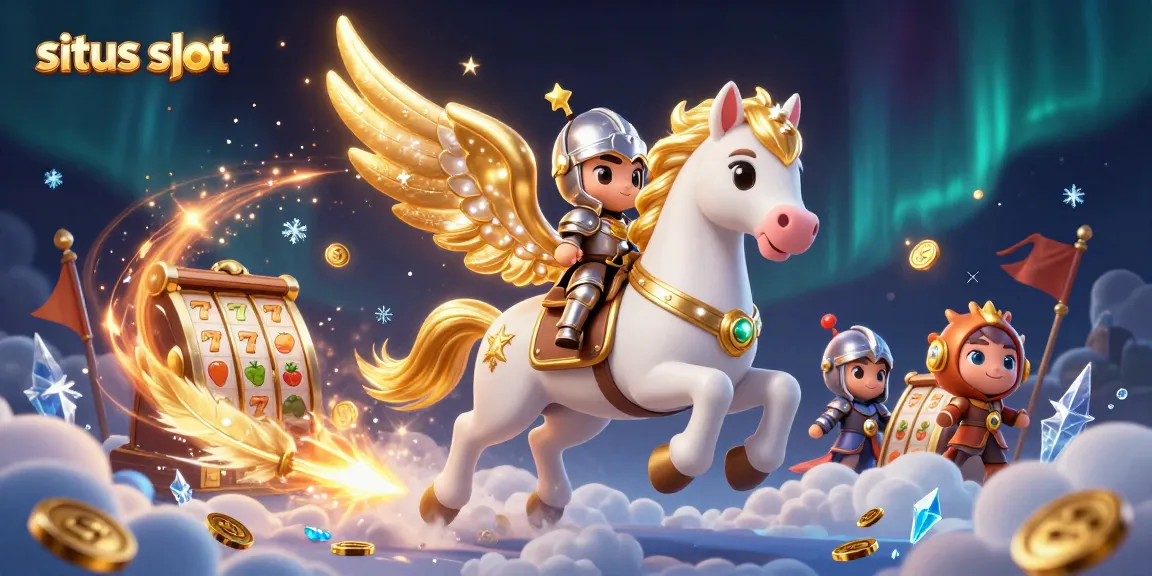 Spin the reels and win big with situs slot's enchanting cosmic scene featuring a galloping horse.