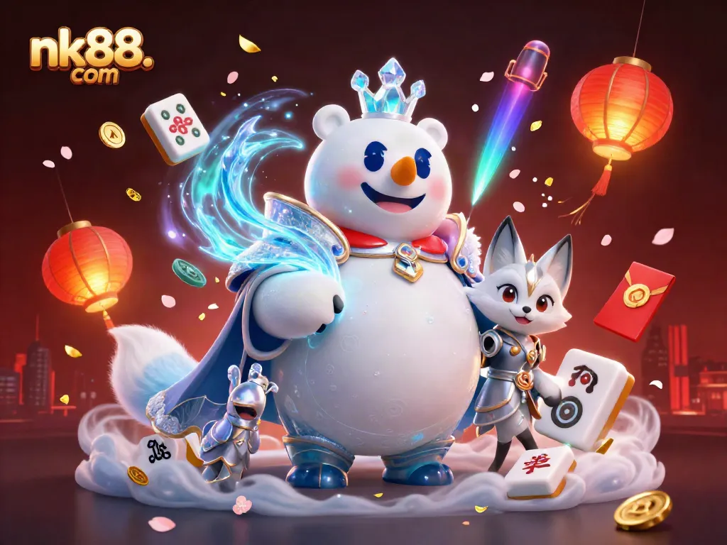 Win big at nk88. com with expert gambling strategies surrounded by festive elements.