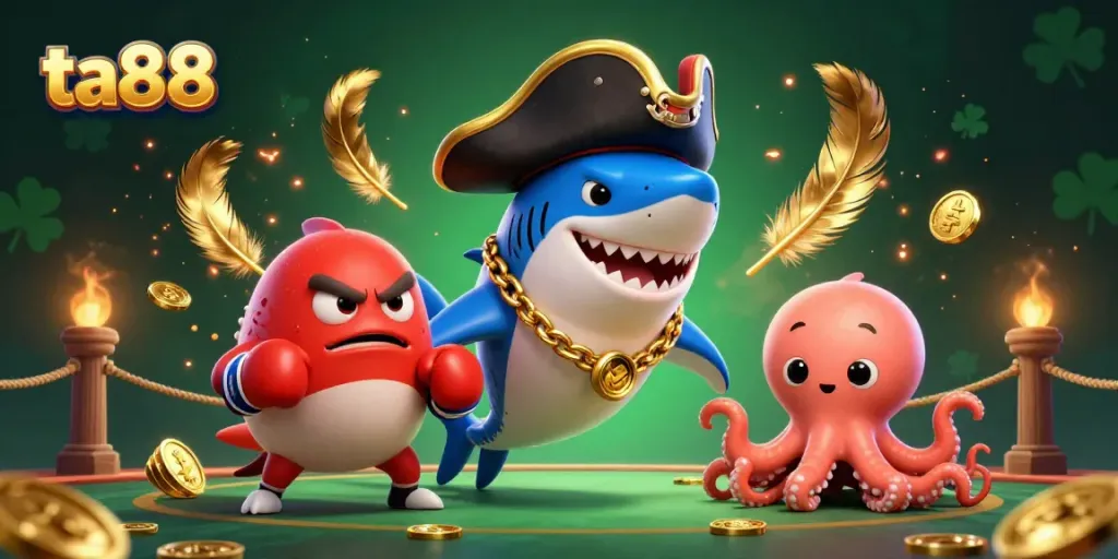 Experience thrilling gaming at ta88 with a lively illustration of exciting casino characters and vibrant action!